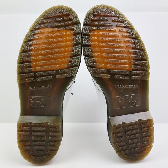 Dr. Doc Martens Lamper White Patent Leather Shoes 26754 Low Top Women's 11 NWOT - Picture 5 of 12